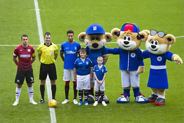Rangers Football Club: Goldson and Mascots Celebrate at Ibrox Stadium - Ladbrokes Premiership Match
