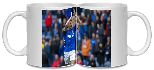 Andy Halliday's Triumphant Salute to Ecstatic Ibrox Fans: Rangers Ladbrokes Premiership Victory
