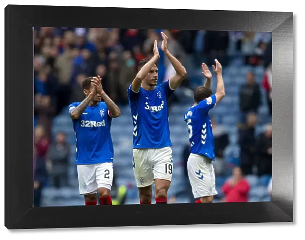 Rangers Nikola Katic Salutes Adoring Ibrox Fans: Rangers vs St. Mirren, Ladbrokes Premiership
