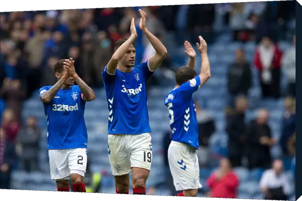 Rangers Nikola Katic Salutes Adoring Ibrox Fans: Rangers vs St. Mirren, Ladbrokes Premiership