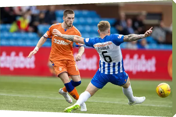 Rangers Ryan Kent in Action: The Betfred Cup Showdown at Rugby Park Against Kilmarnock