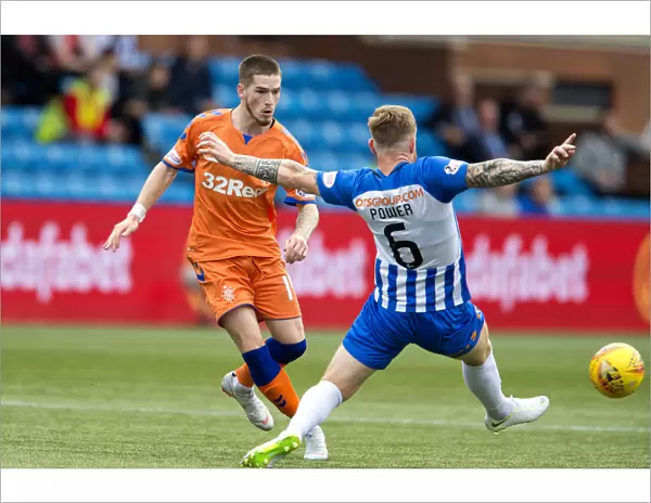 Rangers Ryan Kent in Action: The Betfred Cup Showdown at Rugby Park Against Kilmarnock