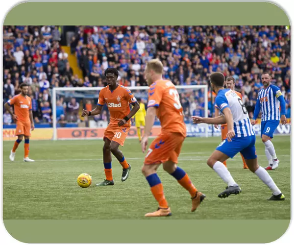 Rangers Ovie Ejaria in Action at Rugby Park: The Betfred Cup Clash