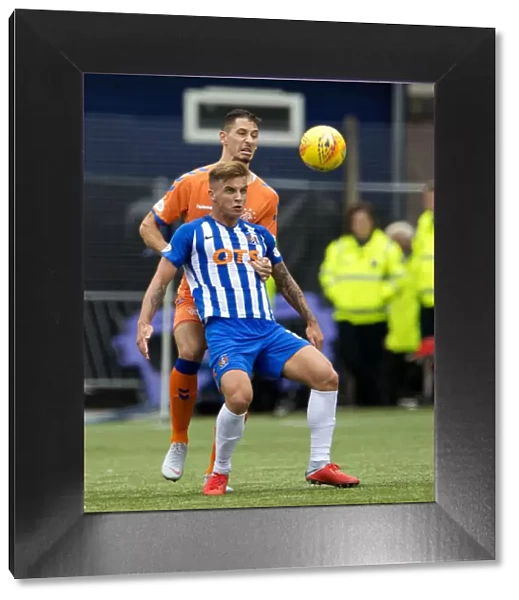 Intense Battle: Nikola Katic Fights for Ball in Rangers vs Kilmarnock Betfred Cup Clash at Rugby Park