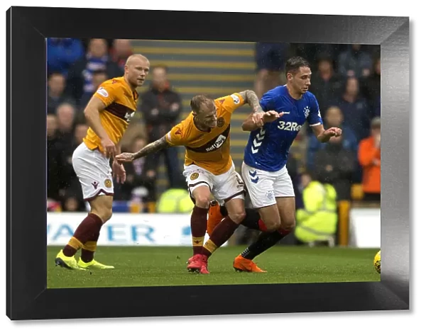 Rangers Katic Stands Firm Against Motherwell: Intense Moment at Fir Park, Ladbrokes Premiership