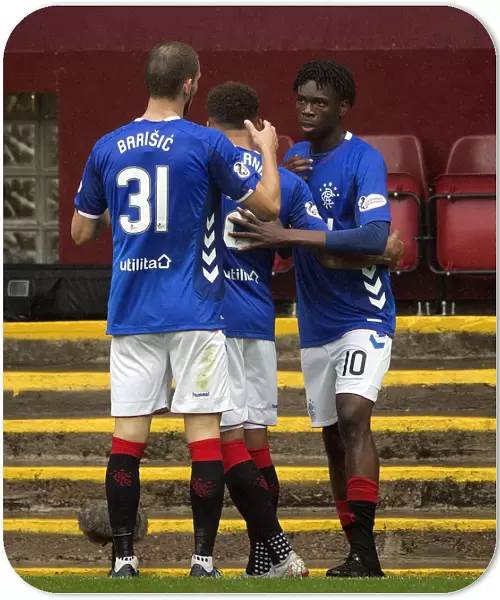 Rangers Ejaria Scores and Celebrates: Motherwell vs Rangers - Ladbrokes Premiership Goal