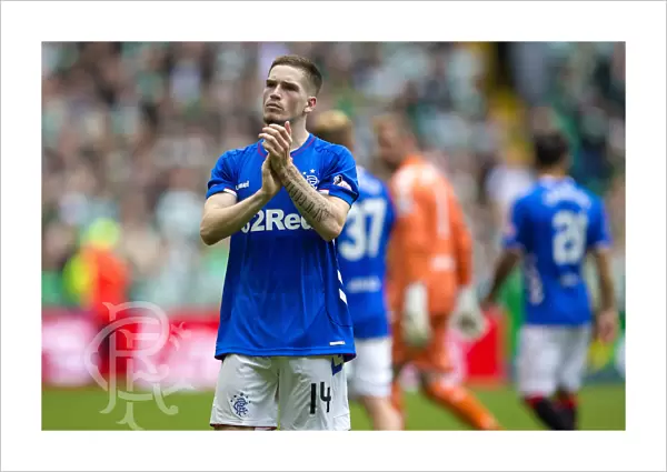 Rangers Ryan Kent Embraces the Love: Appreciative Moment at Celtic Park (Scottish Premiership, 2023)