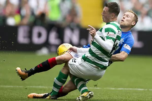 Intense Rivalry: Arfield vs. McGregor Clash in Celtic vs. Rangers Premiership Showdown