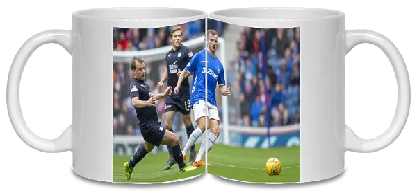 Andy Halliday Outsmarts Paul McGowan: A Moment of Skill at Ibrox Stadium during Rangers vs Dundee