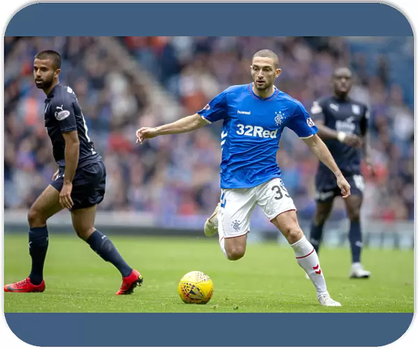 Rangers vs Dundee: Eros Grezda in Action at Ibrox Stadium - Ladbrokes Premiership