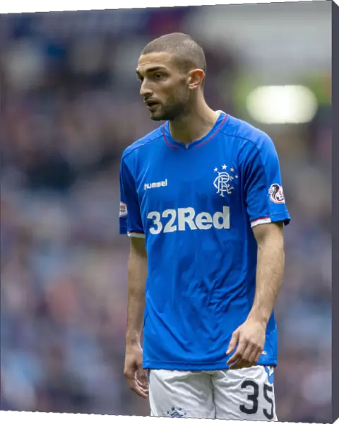 Rangers Eros Grezda in Action: Thrilling Moments from the Ladbrokes Premiership Clash against Dundee at Ibrox Stadium