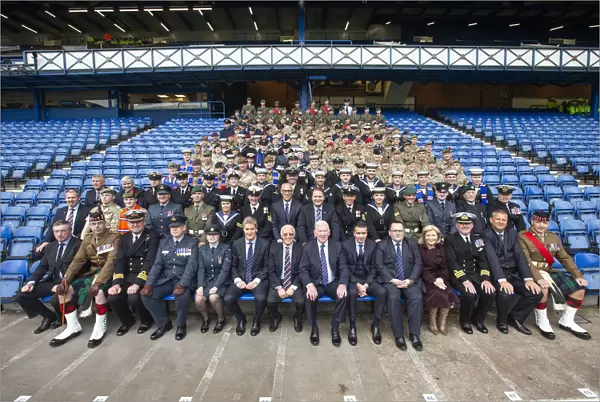 John Greig Honors Armed Forces: A Special Tribute Before Rangers vs St. Johnstone at Ibrox Stadium (Scottish Cup Winners 2003)