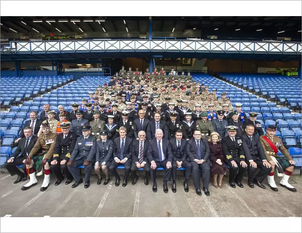 John Greig and Armed Forces Honor 2003 Scottish Cup Victory at Ibrox Stadium