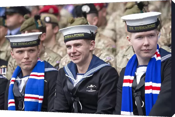 Honoring Heroes: Armed Forces Appreciation Day at Ibrox Stadium - Rangers Football Club (Scottish Cup Winners 2003) - Directors, Former Players, and Brave Servicemembers Unite