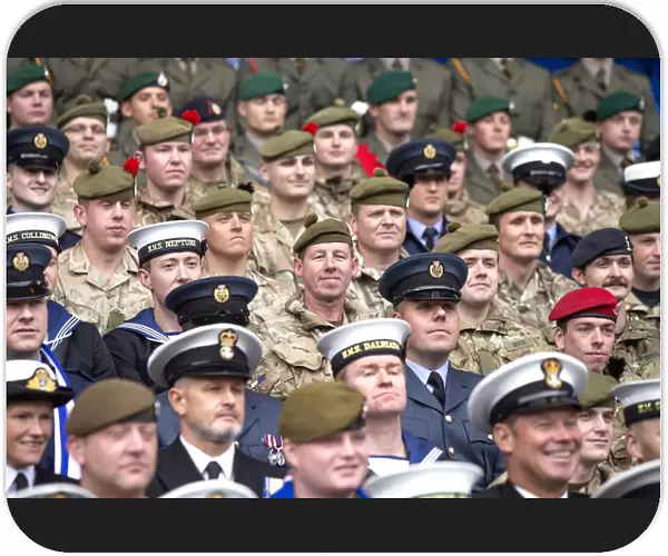 Salute to Heroes: Armed Forces Honored at Ibrox Stadium - Scottish Cup Champions 2003
