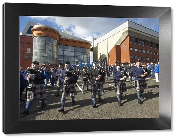 Electrifying Ibrox Stadium Fan Zone with RAF Pipe Bands & Drums