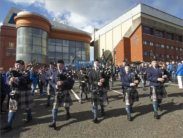Electrifying Ibrox Stadium Fan Zone with RAF Pipe Bands & Drums