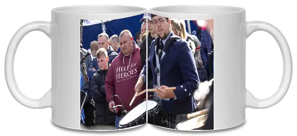 Rangers vs St. Johnstone: Ibrox Stadium - Pipe Bands & Drums Welcome Fans before Kick-off