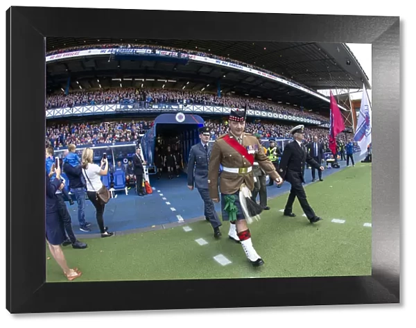 Armed Forces Honor Rangers and St. Johnstone in Ladbrokes Premiership Match at Ibrox Stadium