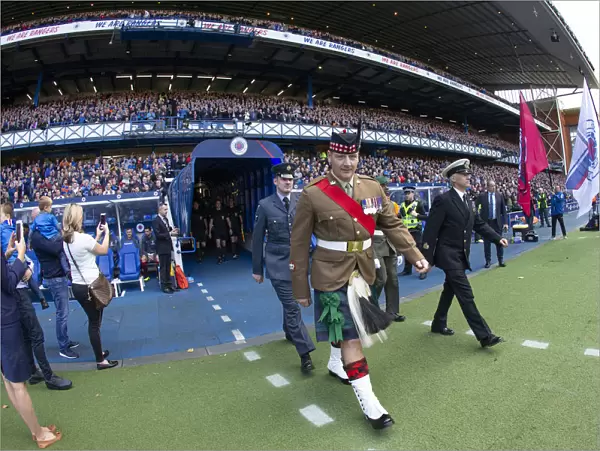 Armed Forces Honor Rangers and St. Johnstone in Ladbrokes Premiership Match at Ibrox Stadium