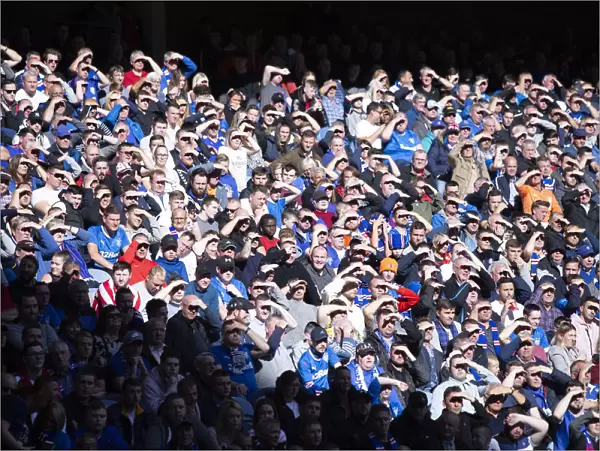 Rangers Fans Bask in the Sun at Ibrox Stadium during Premiership Match vs St. Johnstone