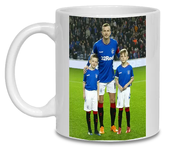 Rangers Captain Andy Halliday and Mascots Celebrate Betfred Cup Quarterfinal Victory at Ibrox Stadium