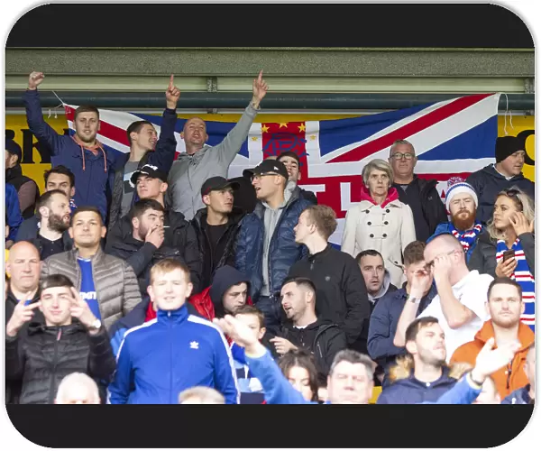 Rangers Fans Euphoric Roar: Triumphant Moment at Livingston's Tony Macaroni Arena, Scottish Premiership (2003 Scottish Cup Win)