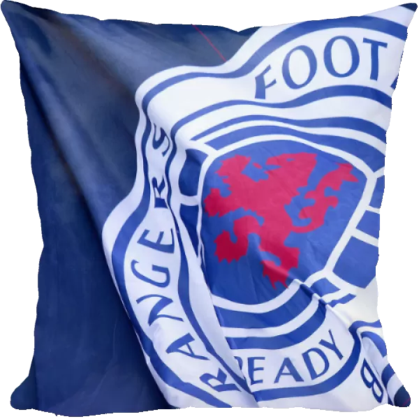 Rangers vs Hearts: Scottish Premiership Clash at Ibrox Stadium - Celebrating 2003 Scottish Cup Victory: Waving Rangers Flag
