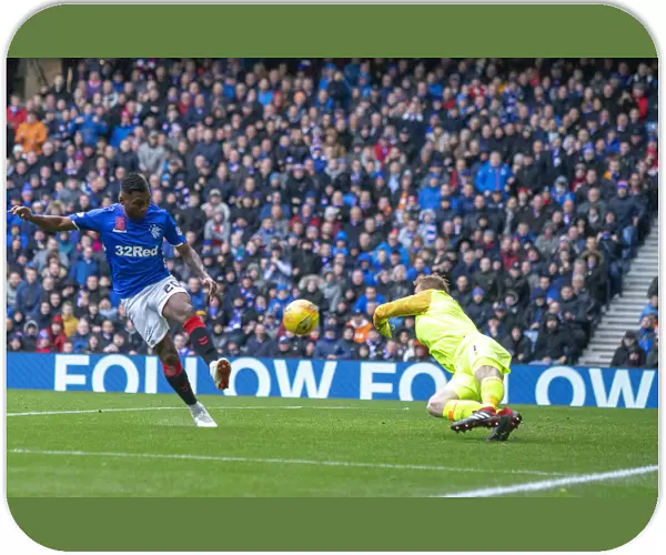 Thrilling Moment: Alfredo Morelos Scores His Second Goal for Rangers at Ibrox (2023) - Scottish Cup Champions