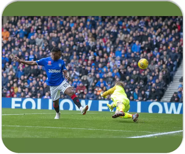 Thrilling Moment: Morelos Scores His Second Goal for Rangers at Ibrox