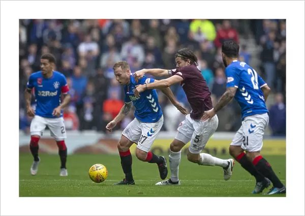 Rangers vs Hearts: Scott Arfield vs Peter Haring - Intense Moment at Ibrox Stadium, Ladbrokes Premiership