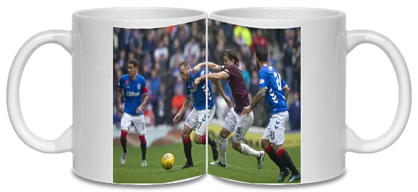 Rangers vs Hearts: Scott Arfield vs Peter Haring - Intense Moment at Ibrox Stadium, Ladbrokes Premiership