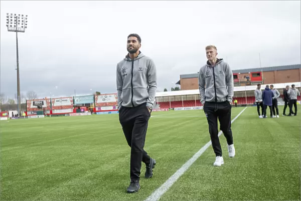 Rangers FC: Wes Foderingham and Ross McCrorie Pre-Match Huddle at Hamilton Academical's Hope Central Business District Stadium