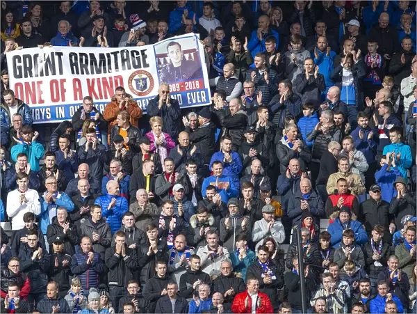 Rangers Fans Pay Tribute at Hamilton Academical: Ladbrokes Premiership Match, Hope Central Business District Stadium