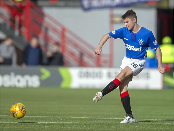 Rangers Jordan Rossiter in Action against Hamilton Academical at Hope Central Business District Stadium