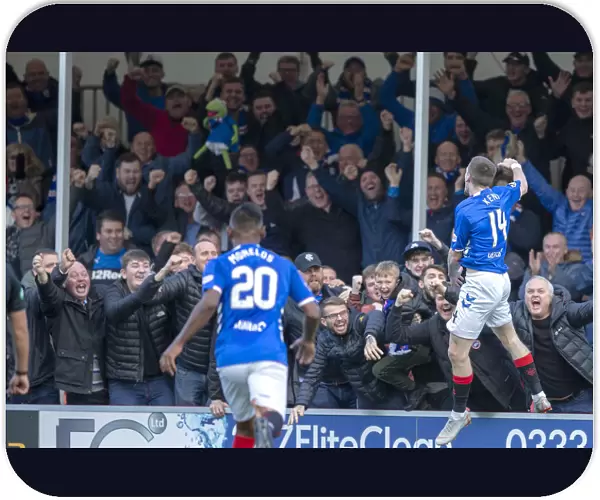 Rangers Ryan Kent Scores and Celebrates with Fans in Hamilton's Hope Central Business District Stadium