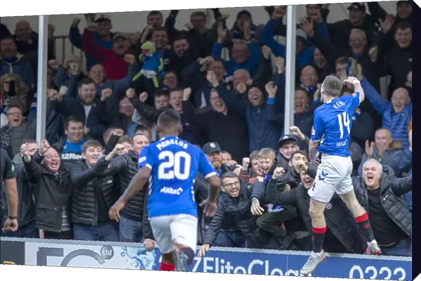 Rangers Ryan Kent Scores and Celebrates with Fans in Hamilton's Hope Central Business District Stadium