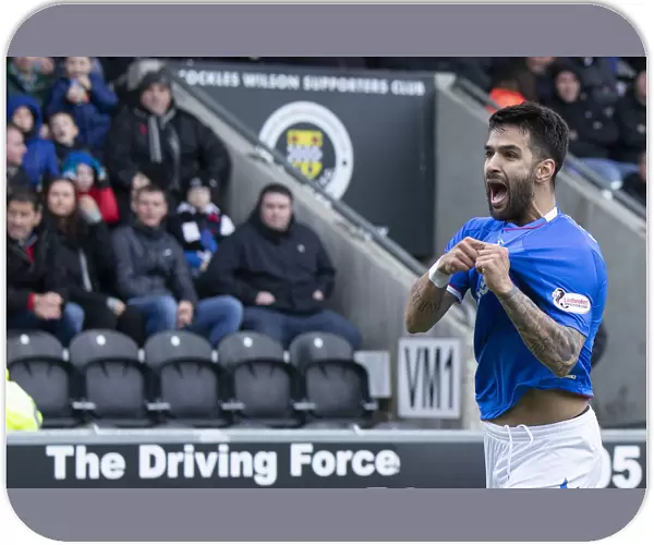 Rangers Daniel Candeias: Celebrating the Goal that Secured Victory over St. Mirren