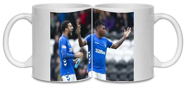 Rangers Alfredo Morelos: Celebrating Victory with a Goal in the Ladbrokes Premiership at St Mirren
