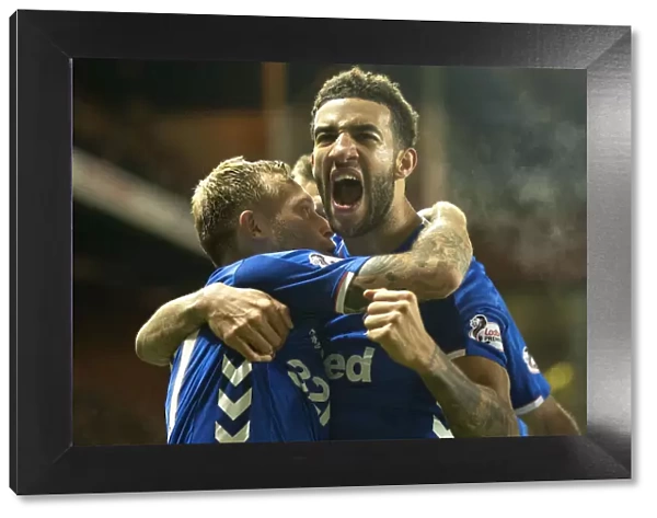 Rangers: Goldson and Arfield Celebrate Goal in Epic Ibrox Victory