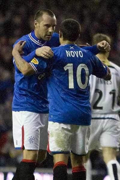 Rangers Kris Boyd and Nacho Novo: Unforgettable Celebration of a Dramatic 2-1 Win Over St Mirren at Ibrox Stadium (Clydesdale Bank Premier League)