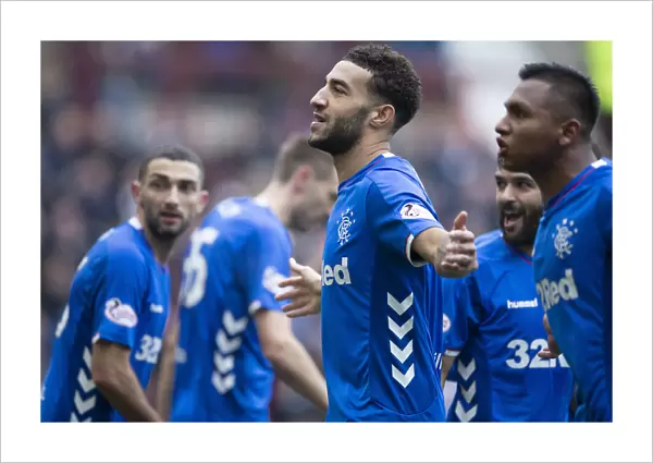 Rangers: Goldson and Teammates Celebrate Goal at Tynecastle