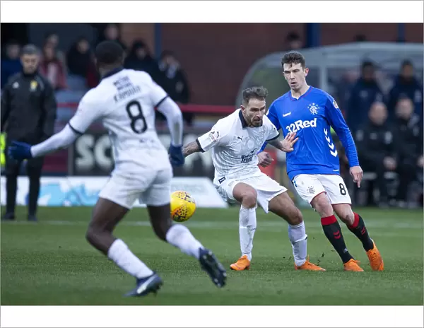 Rangers Ryan Jack in Action at Dens Park: Dundee vs Rangers, Ladbrokes Premiership