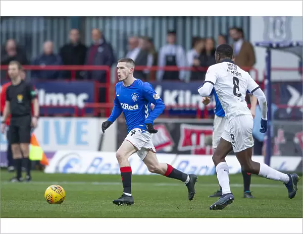 Rangers Ryan Kent in Action at Dens Park: Dundee vs Rangers, Ladbrokes Premiership