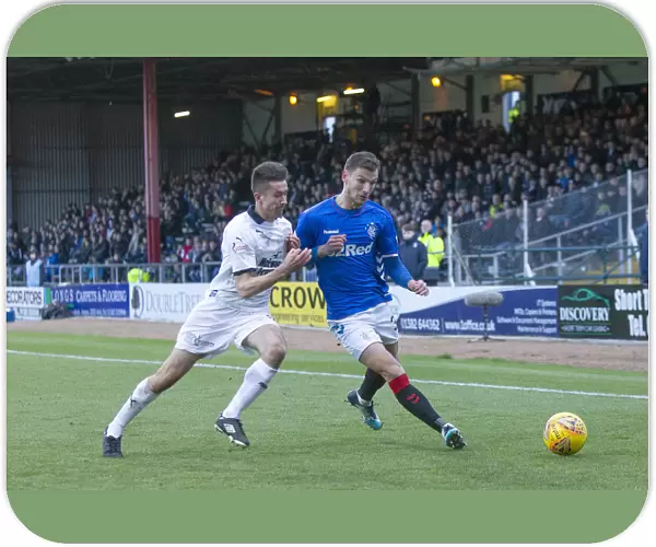 Rangers vs Dundee: Barisic Fights for Ball in Intense Ladbrokes Premiership Clash at Dens Park