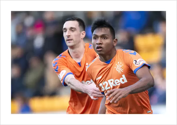 Rangers: Morelos and Wallace Celebrate Goal in Scottish Premiership Clash vs. St. Johnstone (2021)