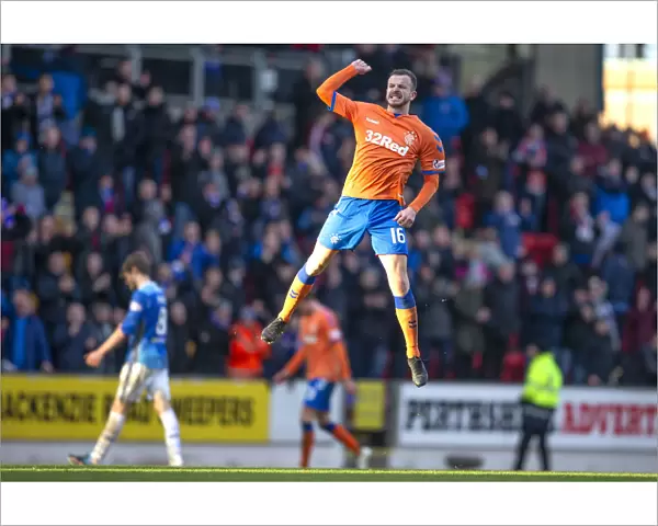 Rangers Andy Halliday: Euphoric Victory Celebration in Scottish Premiership over St. Johnstone at McDiarmid Park