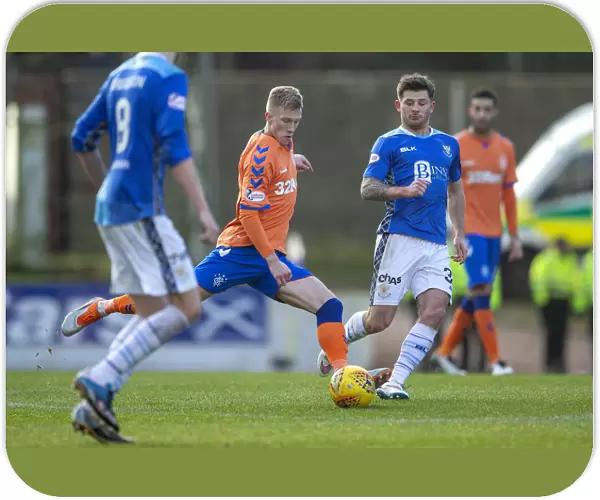 Rangers Ross McCrorie in Action at McDiarmid Park Against St. Johnstone - Scottish Premiership