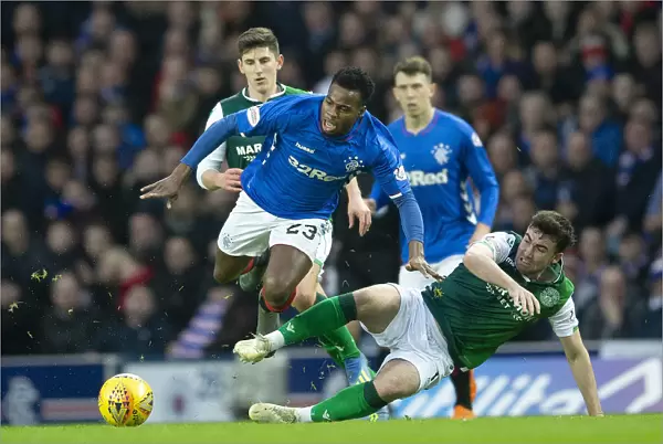 Rangers vs Hibernian: Lassana Coulibaly Fouls by Paul Hanlon - Scottish Premiership, Ibrox Stadium