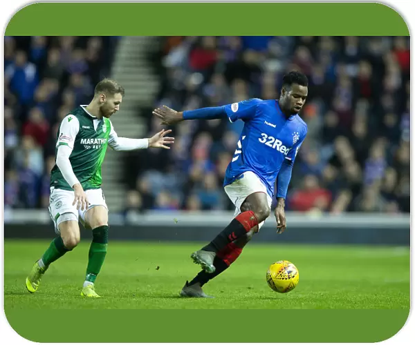 Rangers Coulibaly in Action: Scottish Premiership Clash at Ibrox Against Hibernian - 2003 Scottish Cup Champions